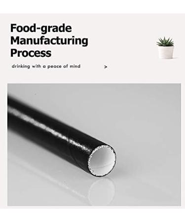 BUYERSbasics Biodegradable Black Paper Straws Individually Wrapped - Pack of 100 4-Layer Extra Strength Long-Lasting Durability Anti-Fizzing Material (1 X 100/Pack) - Buy Online on GoSupps.com