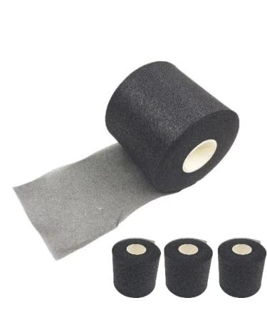 Prewrap Athletic Tape Set of 4 Black Pre Wrap Bandage Pre Wrap Sports Tape for Ankle Knee Wirsts Wrap Perfect for Sports Hockey Grip Tape
