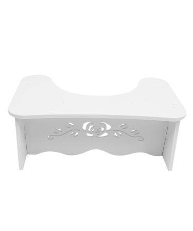 NOLITOY Toilet Stool Toilet Feet Children Step Stool Bathroom Kid Footstool Spa Stool Small Step Stool Bathroom Footstool Foot Non Elder White The Bench Booster Pad PVC Wood Plastic Board White 47.5X27.5X17.5CM