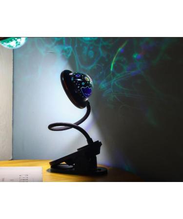 Xunhe clamping lamp bed children USB for a fee reading lamp Clamp with star projection dimmable eyes protect reading lamp Clamp 360 adjustable children reading lamp green