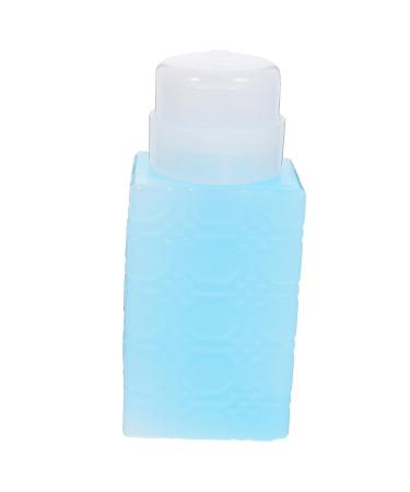 Beatifufu Nail Gel Polish Gel Nail Polish Plastic Travel Shampoo Bottle Cotton Ball 6x5x13cm Blue