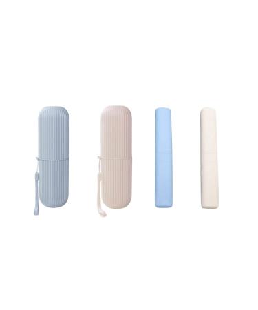 XINGSUI 4PCS Travel Toothbrush Case Eco-Friendly Toothbrush Toothpaste Holder Carrier for Hiking Camping Business Trip