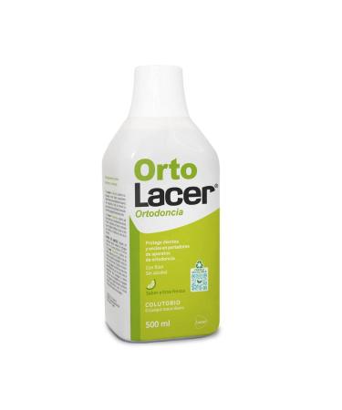 OrtoLACER - Fresh lemon column 500 ml, for orthodontic appliances, triple protection, protection against caries, demineralization and inflammation of the gums