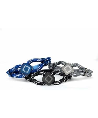 Trion: Z Icon Loop Stylish Magnetic Bracelet for Men & Women - 6 x 1000 Gauss Black/Silver XL - Buy Online on GoSupps.com