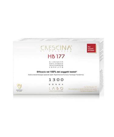Crescina Transdermic Regrowth and Anti-hair loss HB 177 Hair Booster Hair Regrowth Treatment 1300 Women 10+10 ampoules