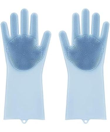 ESASAM Cleaning Gloves Silicone Dishwashing Gloves Household Kitchen Blue Green (15.5 * 34.5cm) Multifunctional Durable Thick Housework Gloves - Buy Online on GoSupps.com
