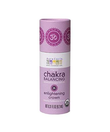 Aura Cacia Enlightening Crown Chakra Roll-On | Organic | GC/MS Tested for Purity | 9.2 ml (0.31 fl. oz.)