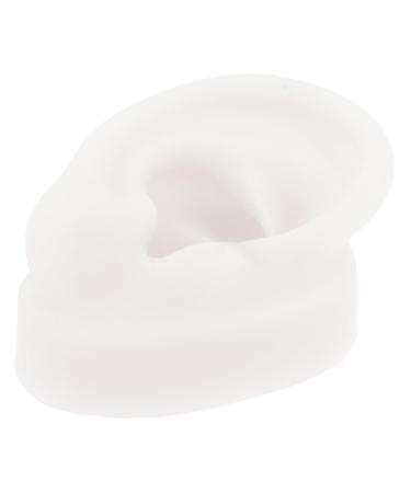 FRCOLOR Artificial Ear Mold Flexible Earmold Ear Displays Acupuncture Ear Prop Body Kit Ear Jewelry Display Manikin Ear Piercing Practice Ear Fake Ear White Earrings Earmuffs 3D White 6.2x5cm