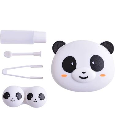 Pink Pig and Panda Bear Contact Lens Case Travel Kit - Cute Animal Holder with Mirror and Tweezers - 2 Pcs/Set - Buy Online on GoSupps.com
