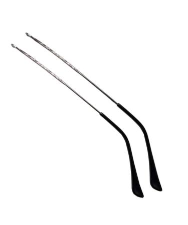 OQCEHA glasses arm replaced brilliant arm glasses replacement bracket glasses accessories 1 pair of gray vintage-patterned metal glass replacement bracket frame brackets