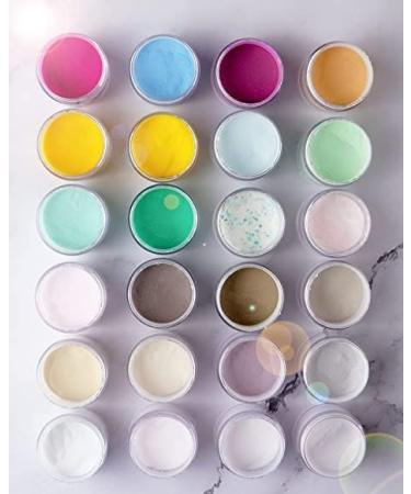 Rofran 24 Coloured Acrylic Powder Set with Acrylic Liquid Monomer for Nail Extension 12g/box Large Glitter Acrylic Nail Powder Sets for Women Nail Acrylic Nail Kit for Beginners DIY Nails Home Salon a-24 color - Buy Online on GoSupps.com