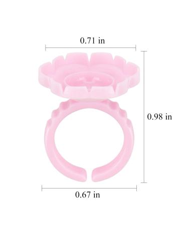 Disposable Plastic Eyelash Flower Glue Ring - Pink Lash Extension Holder Cup - Buy Online on GoSupps.com
