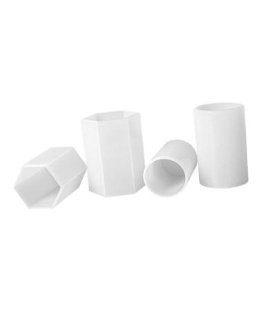 FRCOLOR 4pcs Candle Epoxy Mold Silicone Candle Mold Jewelry Casting Molds Aroma Candle DIY Molds Candle Craft Molds Wax Candles Molds Clay Mold Tuile Hexagon White Decorate White 10X7CM