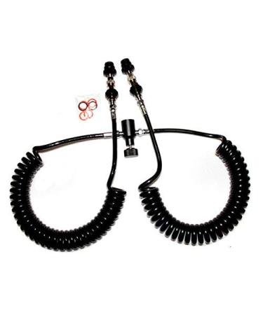 Outdoor Guy Dual 11.5 Ft Long Remote with QD and Slide Check Double Hose Black