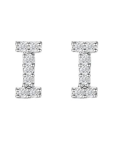26 Earrings Earrings Girls Initial for Women Fashion Alphabet Simulated Faux Diamond Stud Earrings for
