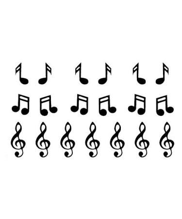 SanerLian Guitar Music Temporary Tattoo Sticker Set of 12 - Waterproof Body Art for Men and Women | Color3 | 10.5X6cm - Buy Online on GoSupps.com