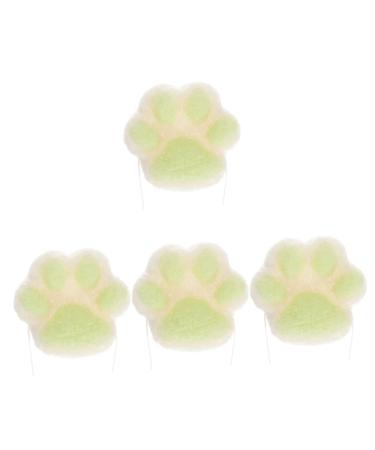 4pcs Baby Facial Bath Balls Exfoliating Body Scrubber Shower Baby Powder Talc- Baby Powder Cornstarch Face Cleansing Pads Soft Sponge Toddler Bear Claw