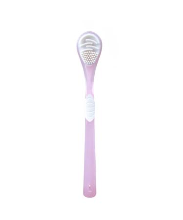 Tongue cleaner removed bacterial tongue coverings the tongue cleans gently and effectively conveniently safe oral health care tools 17x2.5cm pink