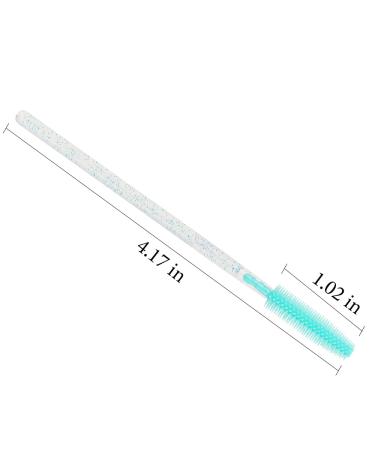 100 Pcs Silicone Mascara Wands Disposable Eyelash Brushes | Lash Extension Applicators Kit (Crystal Blue/Mint Green) - Buy Online on GoSupps.com