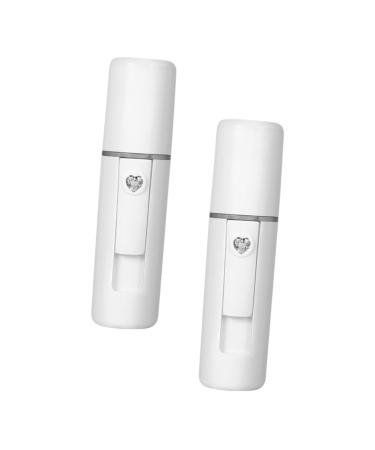 CANIGHT 2pcs Spray Meter Portable Diffuser Essential Oils Diffuser Portable Face Steamer White Plastic