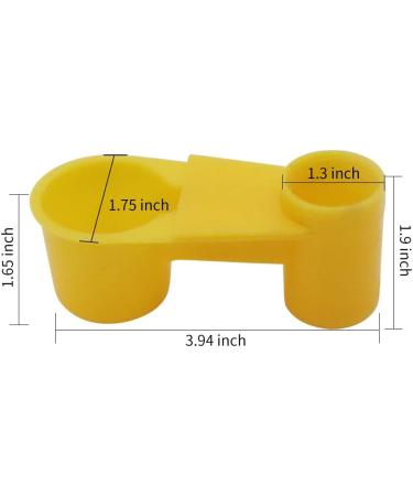 12Pcs Automatic Bird Drinker Feeder for Poultry Cage - Yellow - Buy Online on GoSupps.com