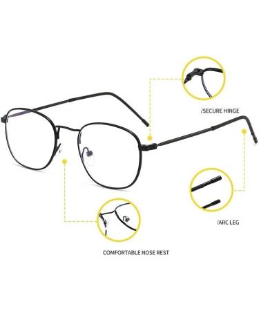 Large Classic Blue Light Blocking Reading Glasses +1.00 - Stylish Clear Vision Eyeglasses for Digital Screens - Buy Online on GoSupps.com