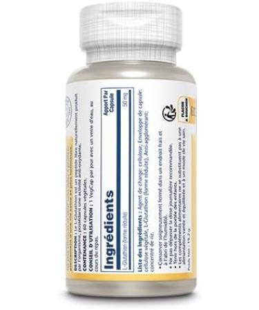 Solaray L-Glutathione 50mg | Reduced Form | Anti-Oxidant | 60 Vegetable Capsules - Buy Online on GoSupps.com