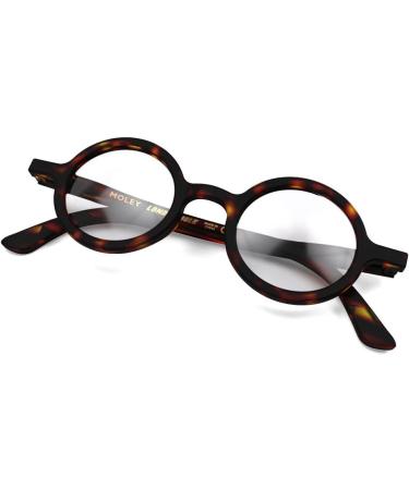 LONDON MOLE Round Reading Glasses - Matte Brown Tortoiseshell | Stylish Men's Women's Unisex Readers 1.5x - Buy Online on GoSupps.com