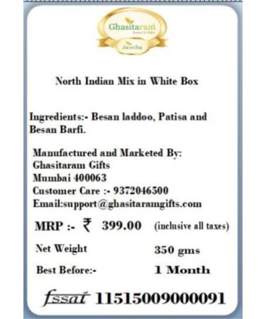 Ghasitaram Gifts Rakhi Gifts for Brothers Rakhi Sweets - North Indian Mix in White Box with Beads Rakhi - Buy Online on GoSupps.com
