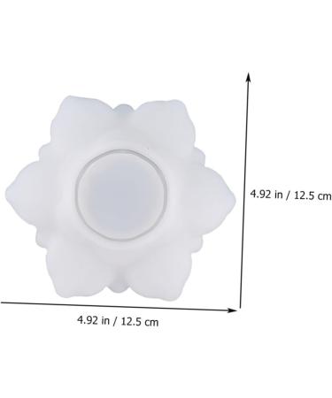 NUOBESTY 2pcs Container Silicone Storage Diy Tool Handmade Crystal Flower White Epoxy Casting Mold Making Whitex2pcs 4.4X12.5CMx2pcs - Buy Online on GoSupps.com