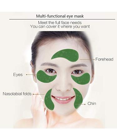 WALULAN Green Eye Mask - 60 Pcs - Anti-Wrinkle Treatment for Puffy Eyes, Dark Circles, Fine Lines - Moisturizing Collagen Eye Patches - Buy Online on GoSupps.com