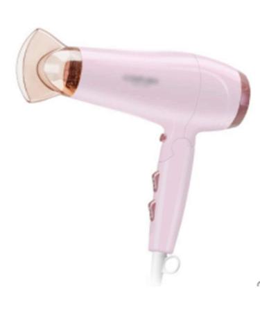 CLCulture 2000W Compact Hair Dryer with Folding Handle Dual Voltage Travel Hair Dryer Pink