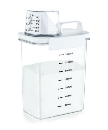 1100ML Washing Powder Storage Detergent Dispenser Laundry Powder Storage Dosing Ball Liquid Detergent Laundry Detergent Storage Washing Powder Dispenser Laundry Detergent Dispenser With Measuring Cup