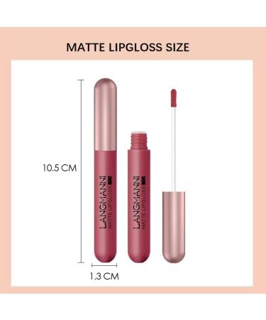 6 Colors Matte Lip Gloss Set - Moisturizing Non-Stick Cup Velvet Lipstick | Buy Online Worldwide - Buy Online on GoSupps.com