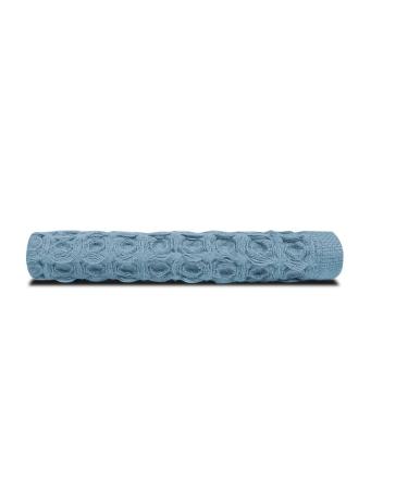 Kanso Face Wash Towel - Highly Absorbent Soft Honeycomb Texture Washcloth - Portable Eco-Friendly Bamboo Fiber Waffle Woven Towels for Face Wash - Blue  14 x 14