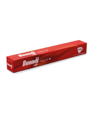 Buondi Caff - Original Blend - Nespresso * Original Machine Compatible Capsules - 10 Count - 1 box of 10 Coffee Pods