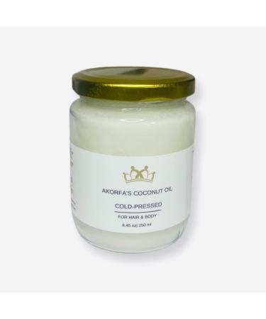 Akorfa BV Coconut oil 250 ml organic coconut oil jar Organic coconut oil medium - Buy Online on GoSupps.com