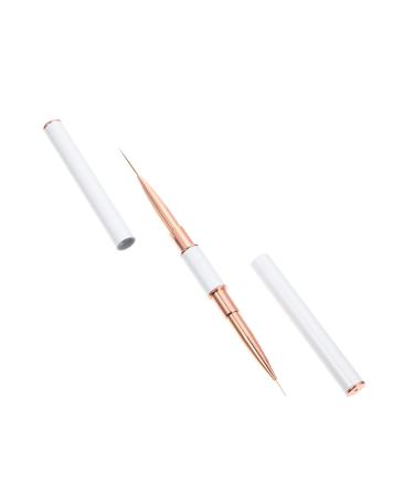 minkissy Pull Line Nail Art Pen Double- Ended Manicure Pen Nail Pens Pinceles Para U as Acrilicas Eyebrow Mark Pens Acrylic Nail Design Brush Gelt Double Head Metal White Eyebrow Pencil