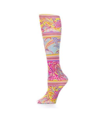 Red Moby Celeste-Stein-CMPS-2150 Womens 8-15 mmHg Compression Sock - Bright Paisley