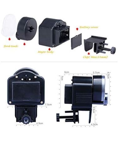 Podazz Aquarium Fish Feeder Vacation Aquarium Automatic Fish Food Dispenser Tank Feeder Timer Auto Feeders for Holiday Vacation Fish Dispenser (AF-2003D) AF-2003D Black - Buy Online on GoSupps.com