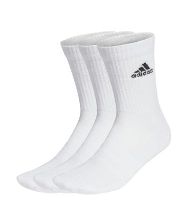 adidas Unisex Kids Cushioned Crew Socks 3 Pairs Kids Socks 40-42 White/Black