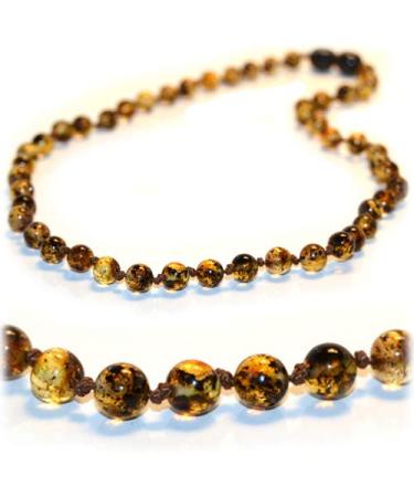 The Art of Cure Certified Baltic Amber Necklace (Green) 17 Inch