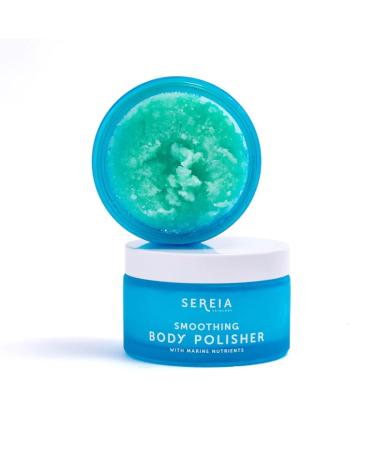 Sereia Skincare Smoothing Body Polisher with Vegetable Collagen Peach Grape and Jojoba Oils Intense Moisturization for Soft Natural Organic & Smooth Skin (200ml)