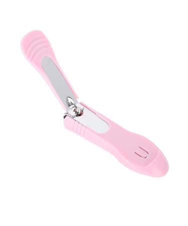 Pink Nail Clipper Toenail Clippers Multifunctional Stainless Steel Nail Scissors Fingernail Cutter for Nail Art Salon and Home Thick Nails Seniors