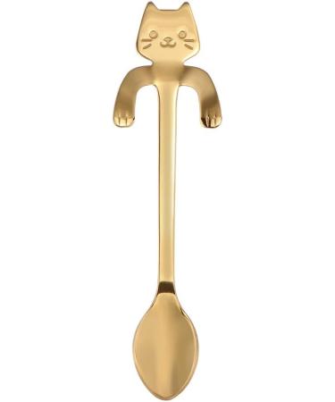 COMVIP Cartoon Cuill re en Forme Chat Caf Th en Acier Inoxydable Spoons Or - Buy Online on GoSupps.com