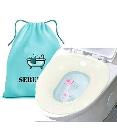 Sitz Bath for Toilet - Hemorrhoids Postpartum Treatment - Pregant Patients Healing Recovery Soacking Tub Foldable Mint Foldable Mint2