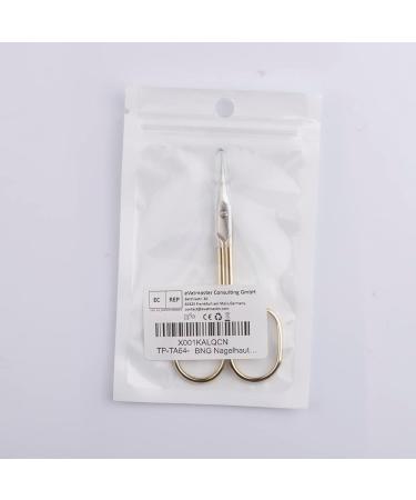 BNG Professional Curved Cuticle Scissors - Stainless Steel Nipper for Manicure and Pedicure, Gold Finish - Buy Online on GoSupps.com