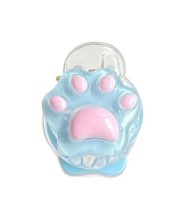 xbiez Mini Claw Clip Hairpin Y2K Headdress with Jelly Kitten Claw Paw Y2K Paw Hairpin Ladies Headwear Hair Styling Tools Blue