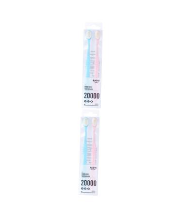 JECOMPRIS 4 pieces additional toothbrush toothbrushes with dental floss mass antimicrobial toothbrush.