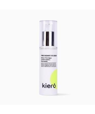 Kiero Pure Radiant Eye Cream - Lightweight & Fast-Absorbing Eye Crea for Puffiness Bags Under Eyes & Dark Circles - Vegan Firming Eye Moisturizer with Niacinamide & Centella Asiatica (0.85 fl oz)